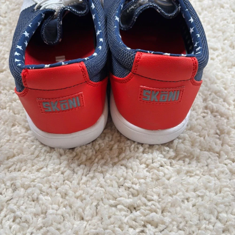 SKONI Men's Star‎ Spangled Patriotic Slip On Spikeless Golf Shoes Size 11.5